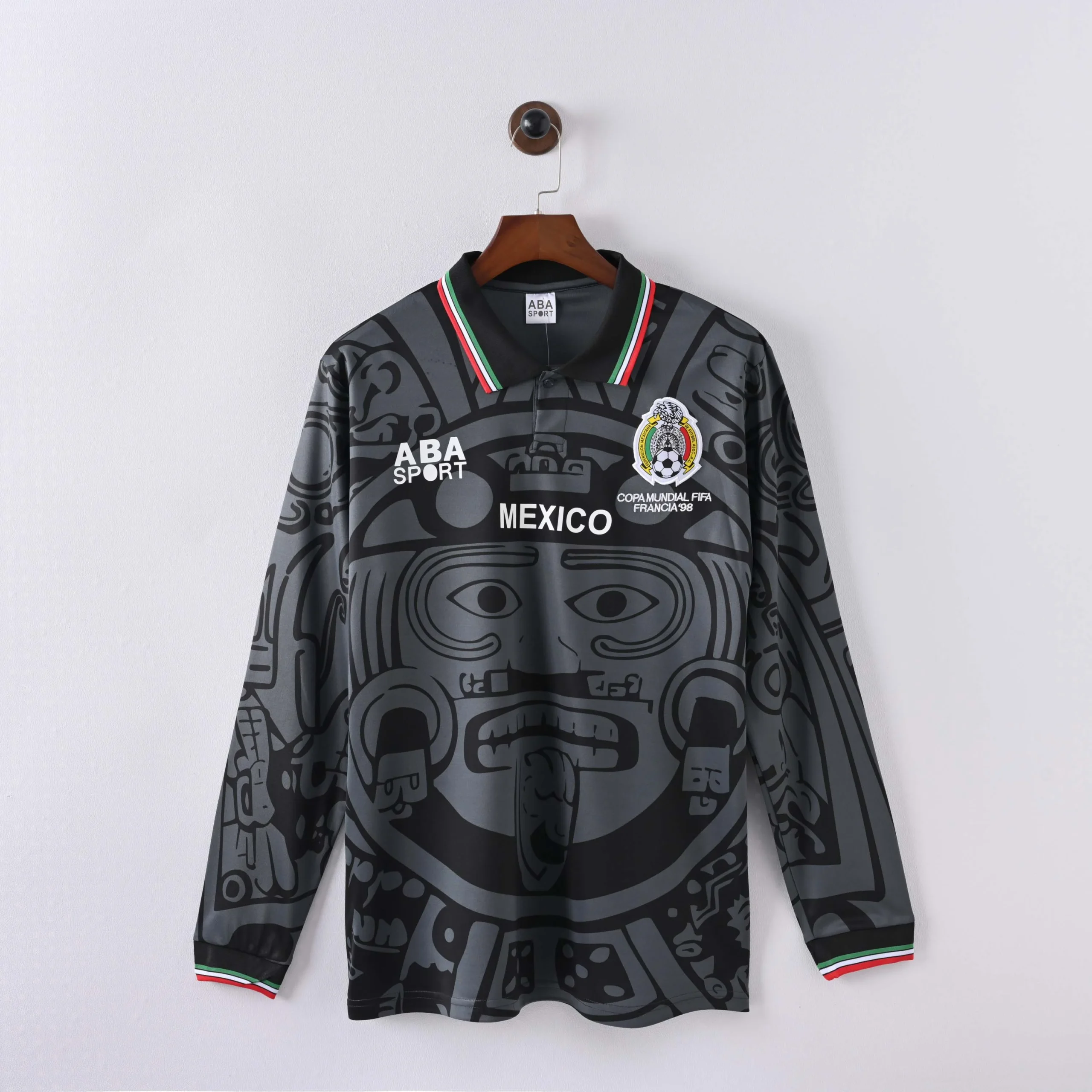 1998 Retro Long Sleeve Mexico Third Away Football Shirt