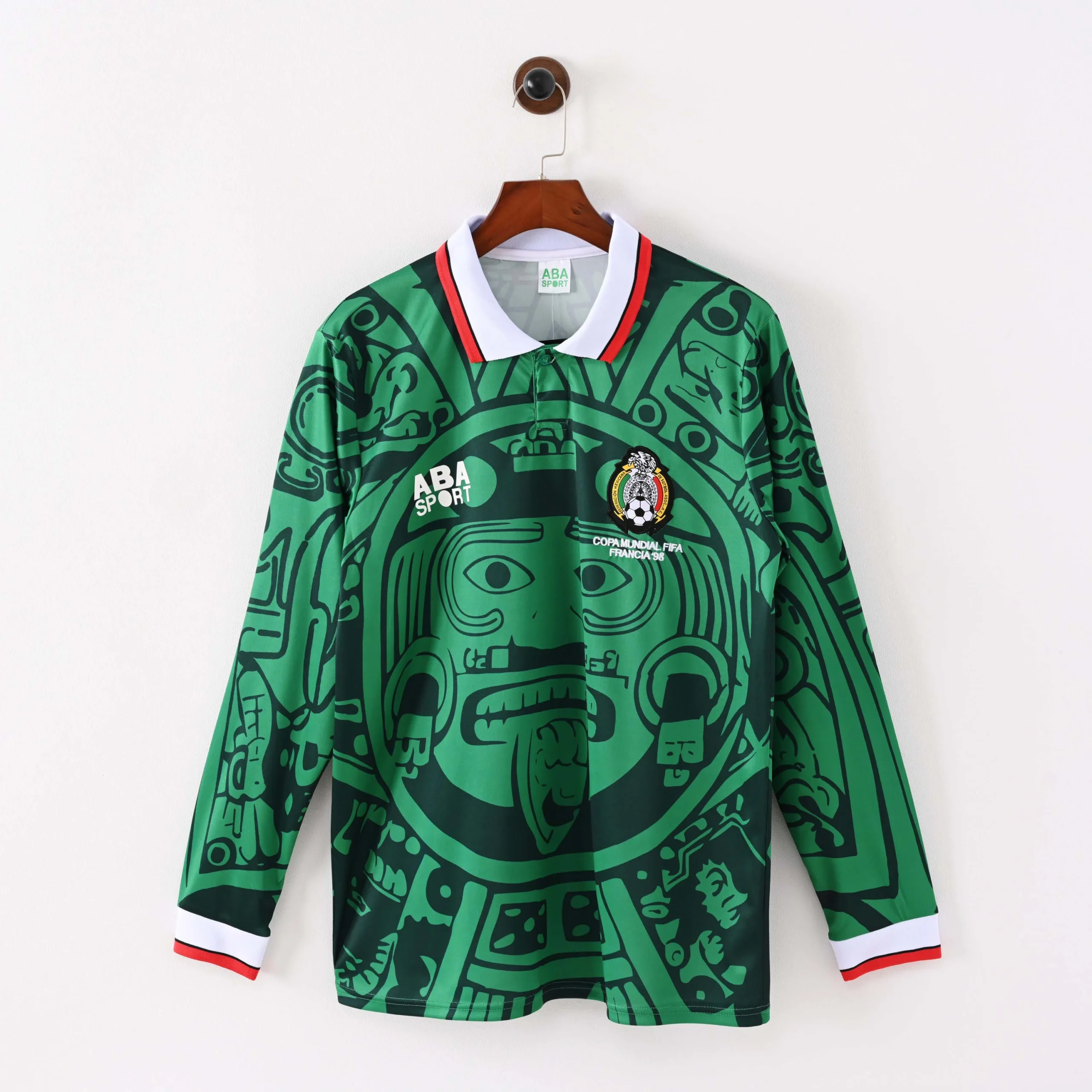 1998 Retro Long Sleeve Mexico Home Football Shirt