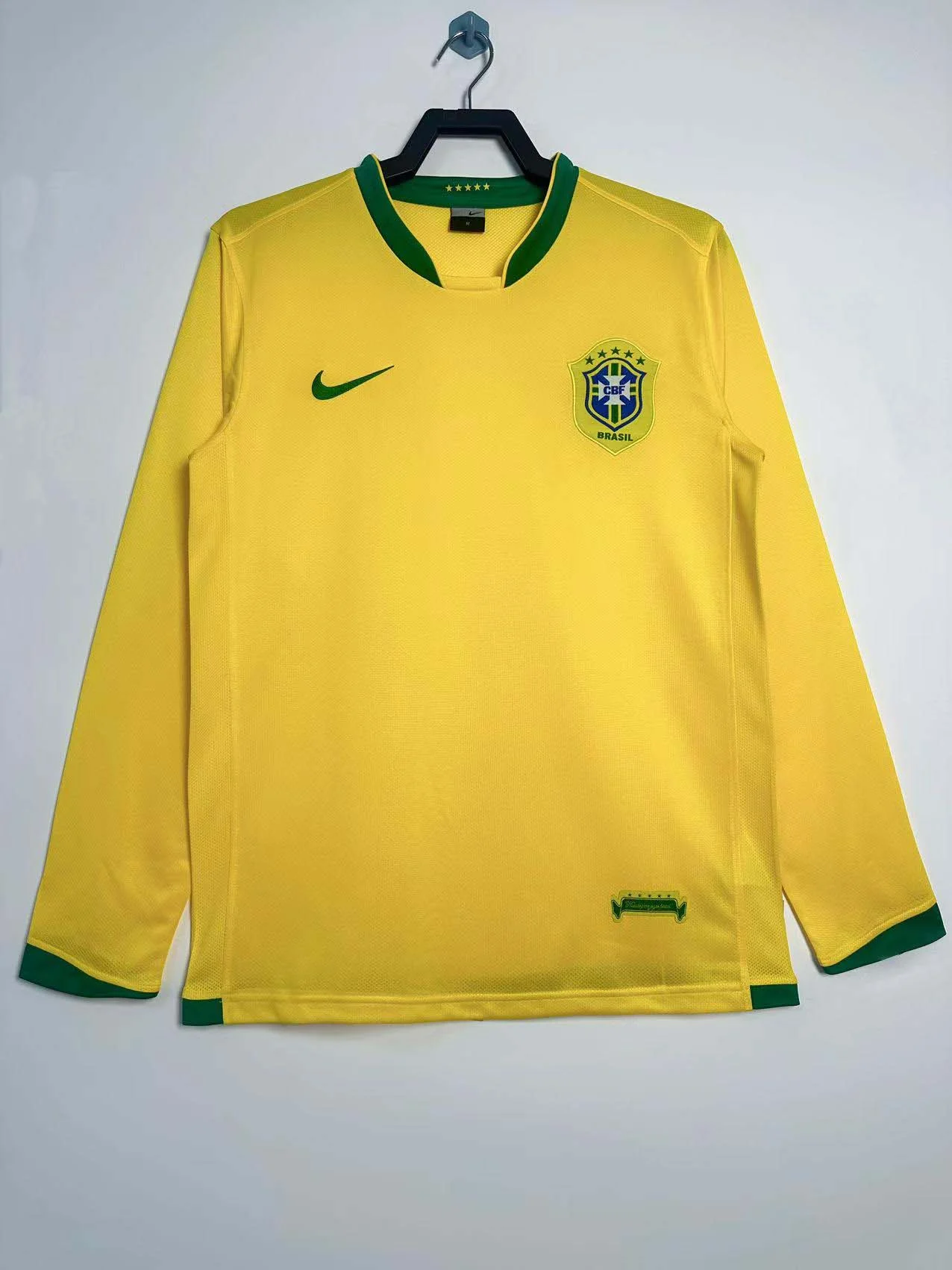 2006 Retro Long Sleeve Brazil Home Football Shirt