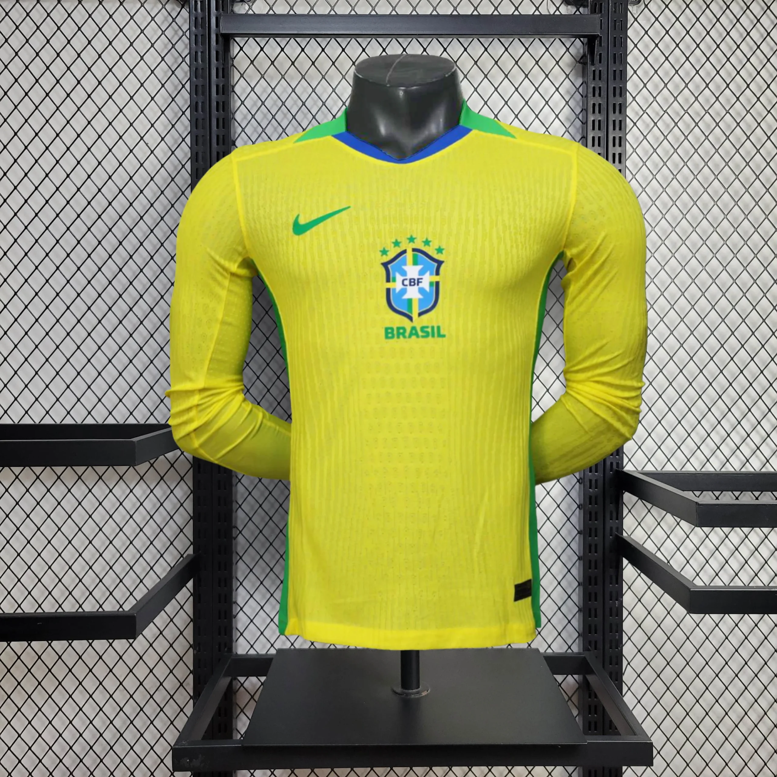 2025 Player Version Long Sleeve Brazil Home Football Shirt