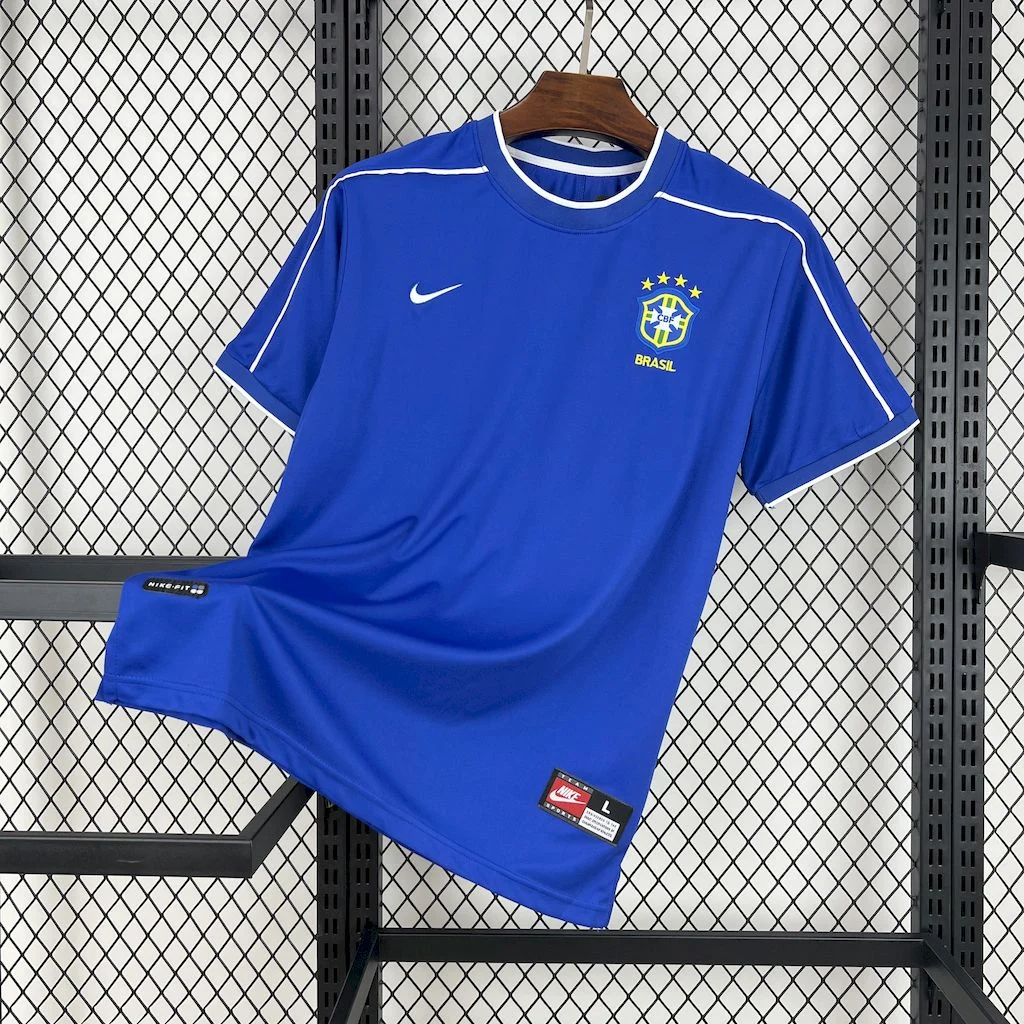 1998 Retro Brazil Away Football Shirt