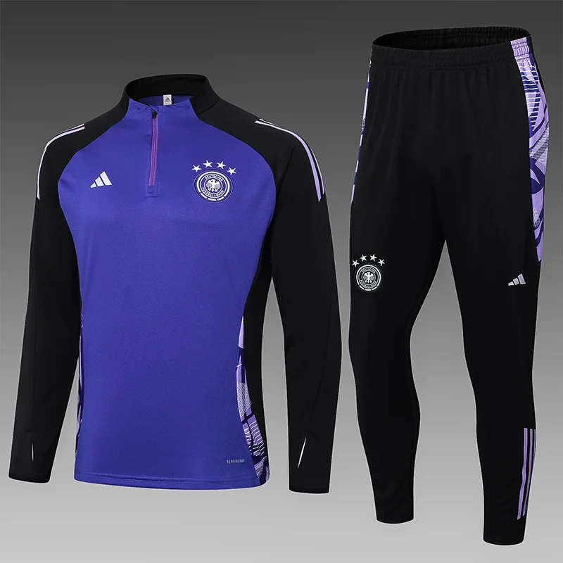 2024 Germany Half-Pull Training Suit Purple Football Shirt