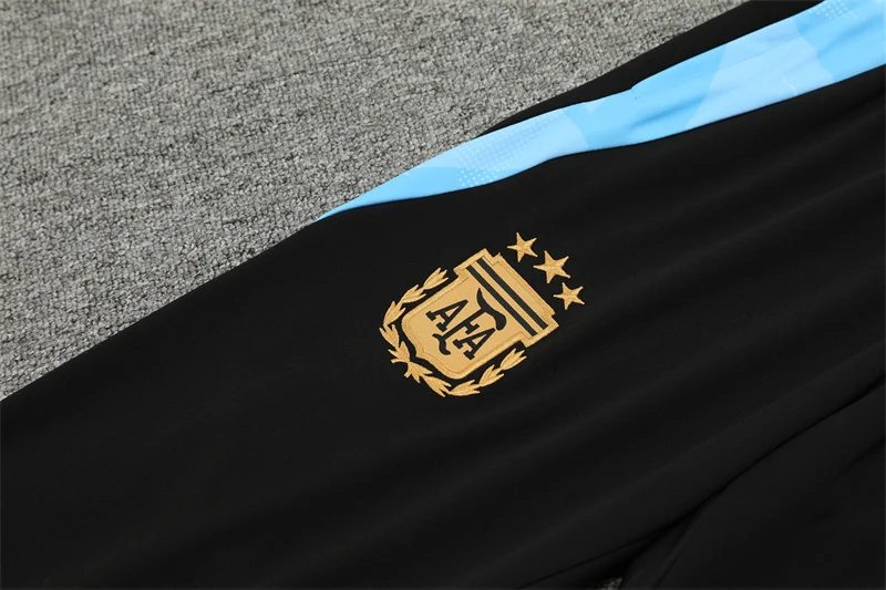 2024/2025 Argentina Half-Pull Training Wear White Football Shirt - 图片 6