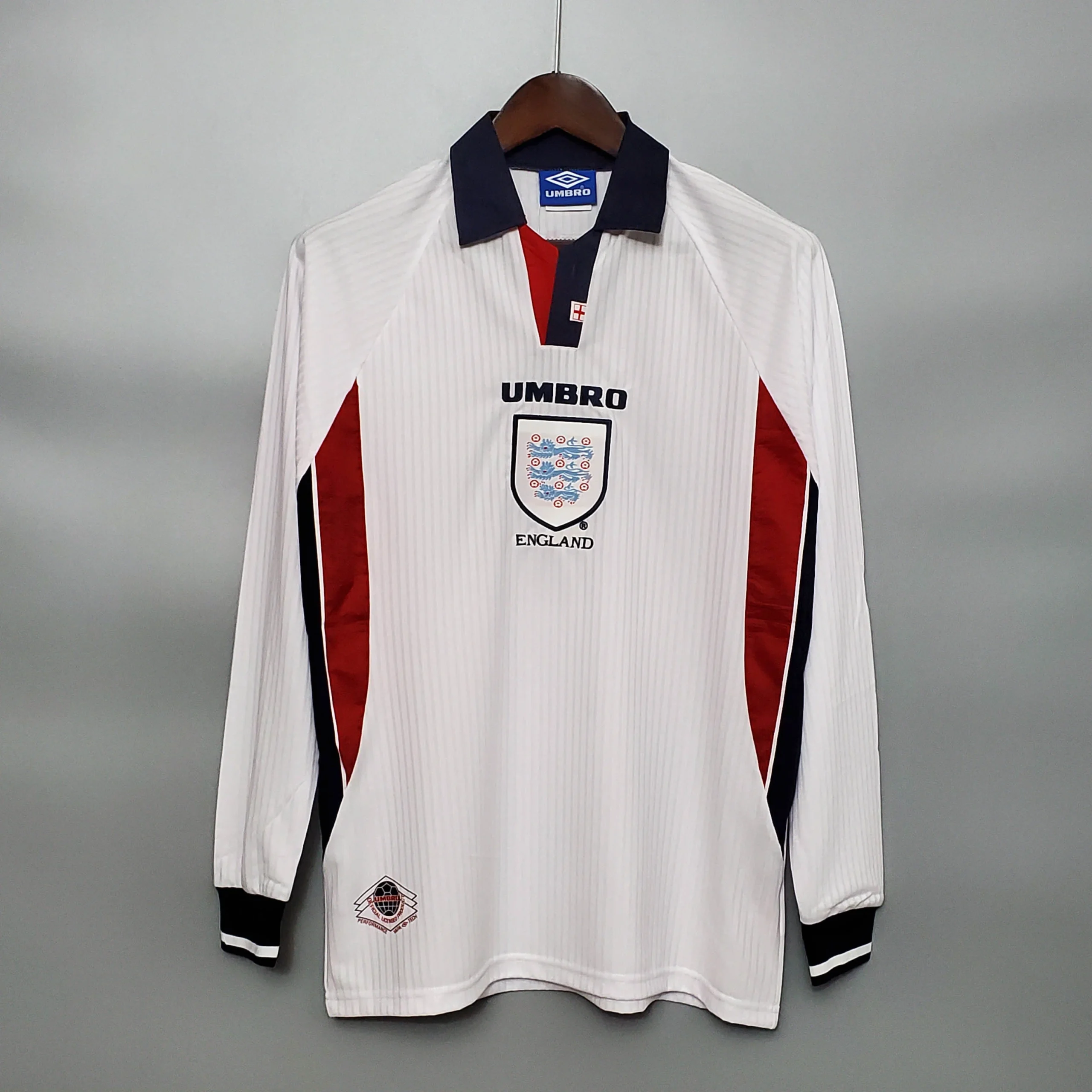 1998 Retro Long Sleeve England Home Football Shirt