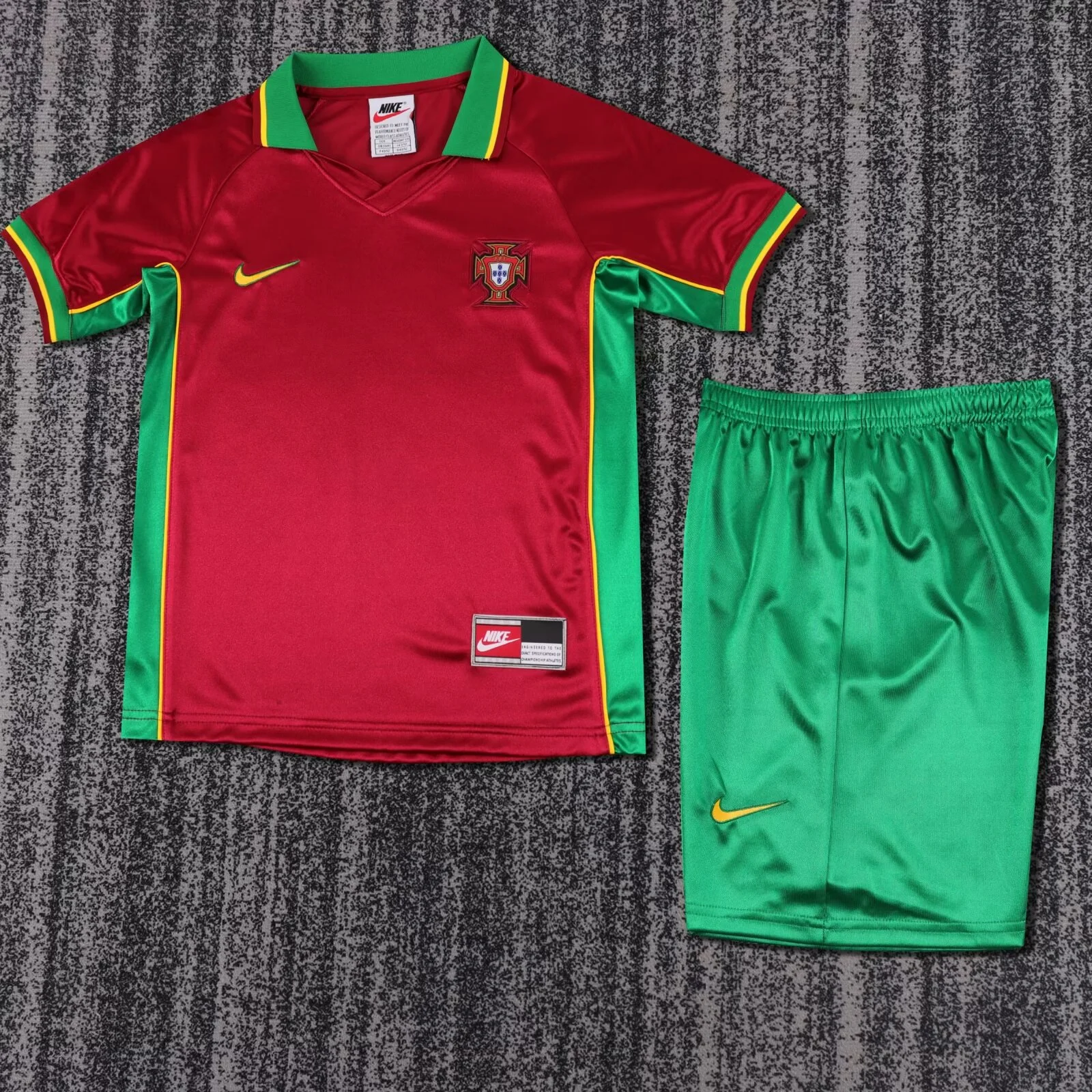 1998 Retro Portugal Home Football Shirt Kids Size