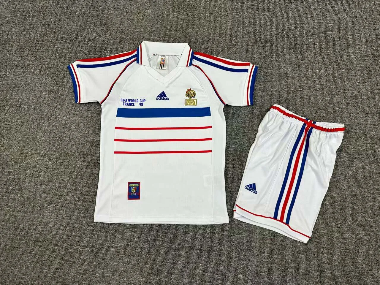 1998 Retro France Away Football Shirt Kids Size