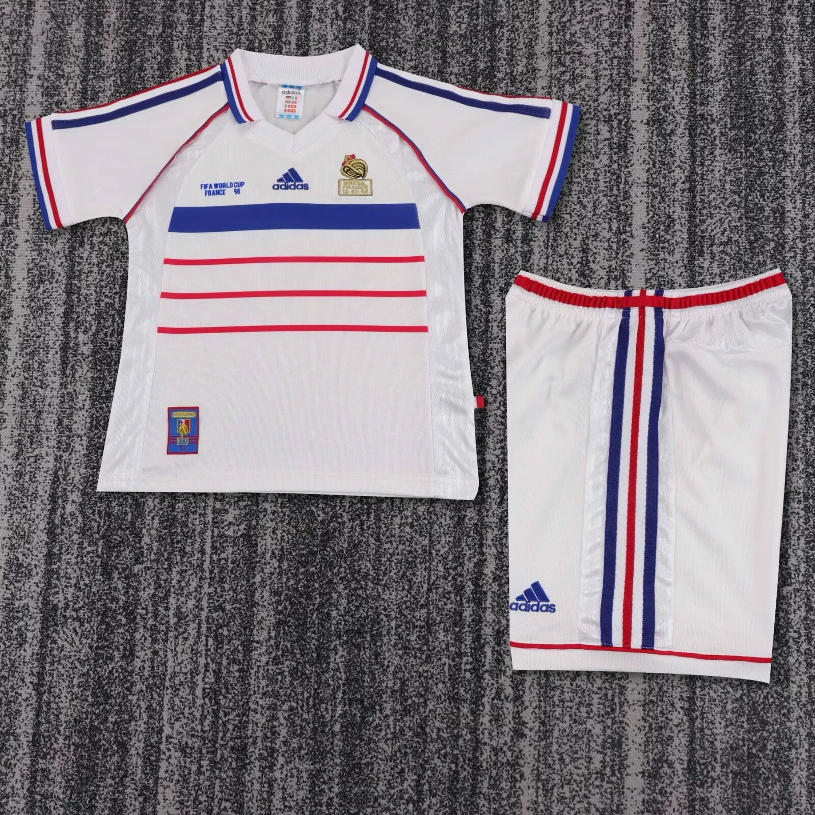 1998 Retro France Away Football Shirt Kids Size