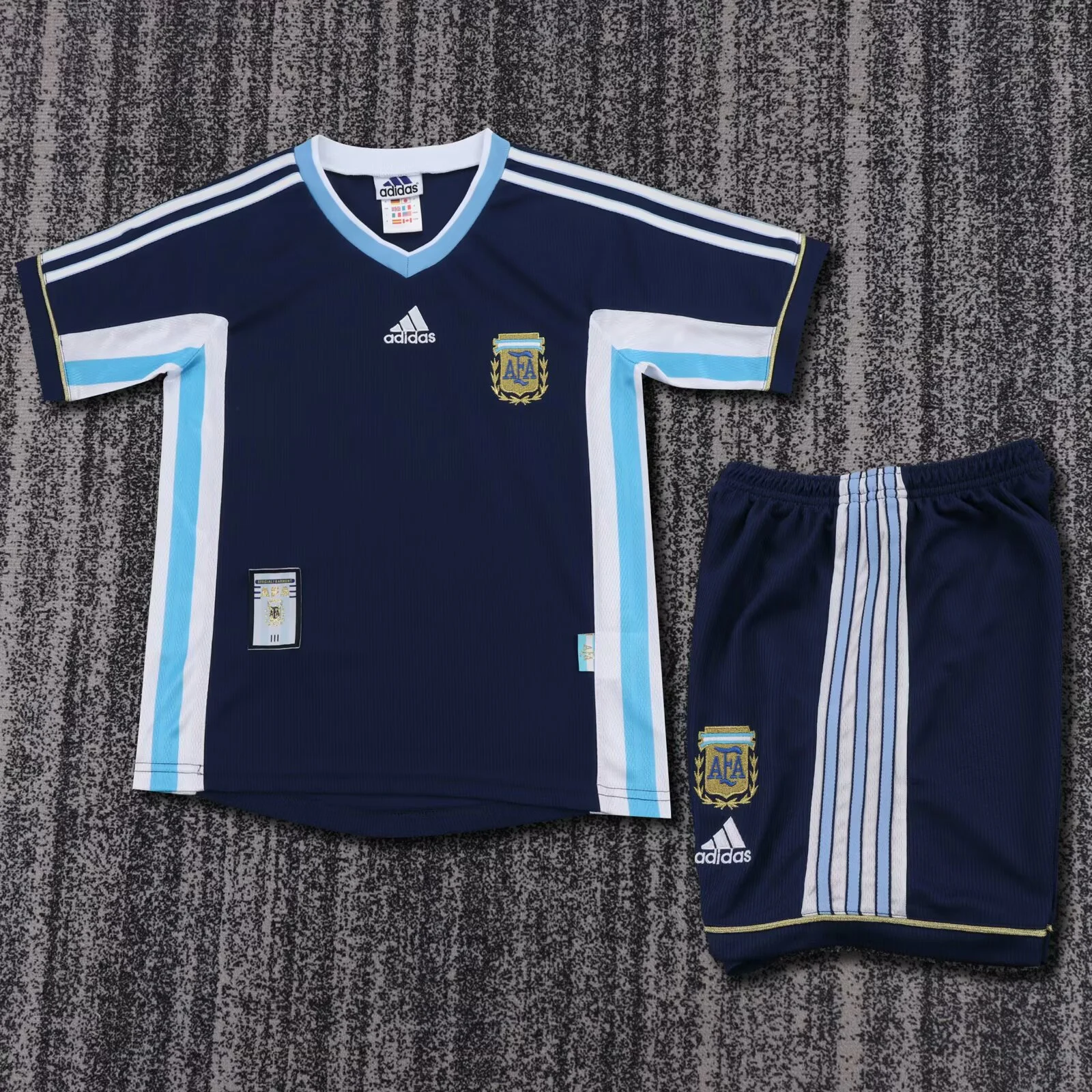 1998 Retro Argentina Away Football Shirt Kids Size