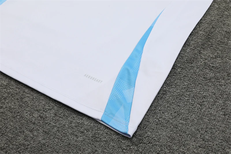 2024/2025 Argentina Half-Pull Training Wear White Football Shirt - 图片 7