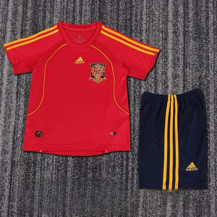 2008 Retro Spain Home Football Shirt Kids Size