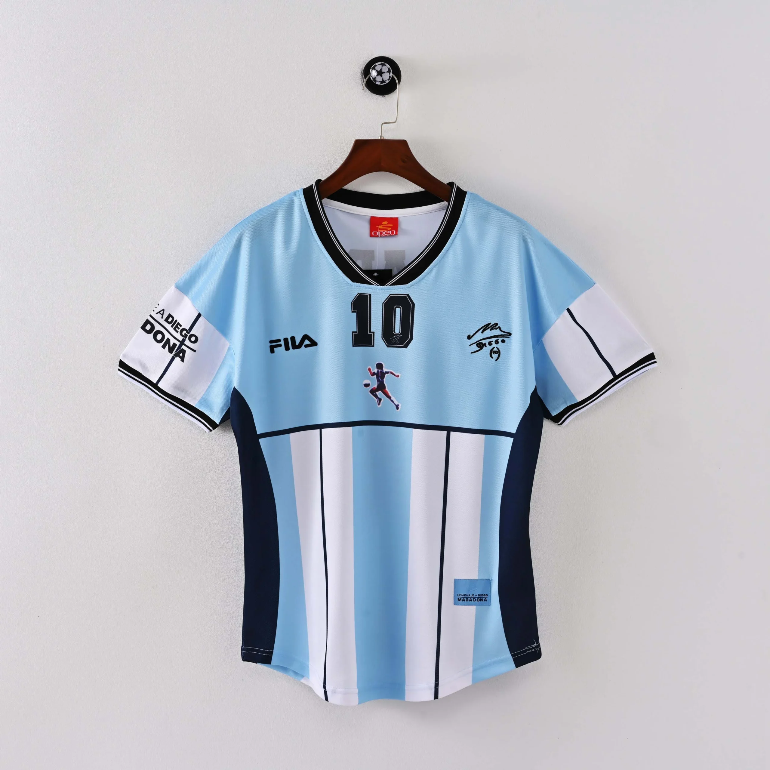 2001 Retro Argentina Away Maradona#10 Commemorative Edition Football Shirt