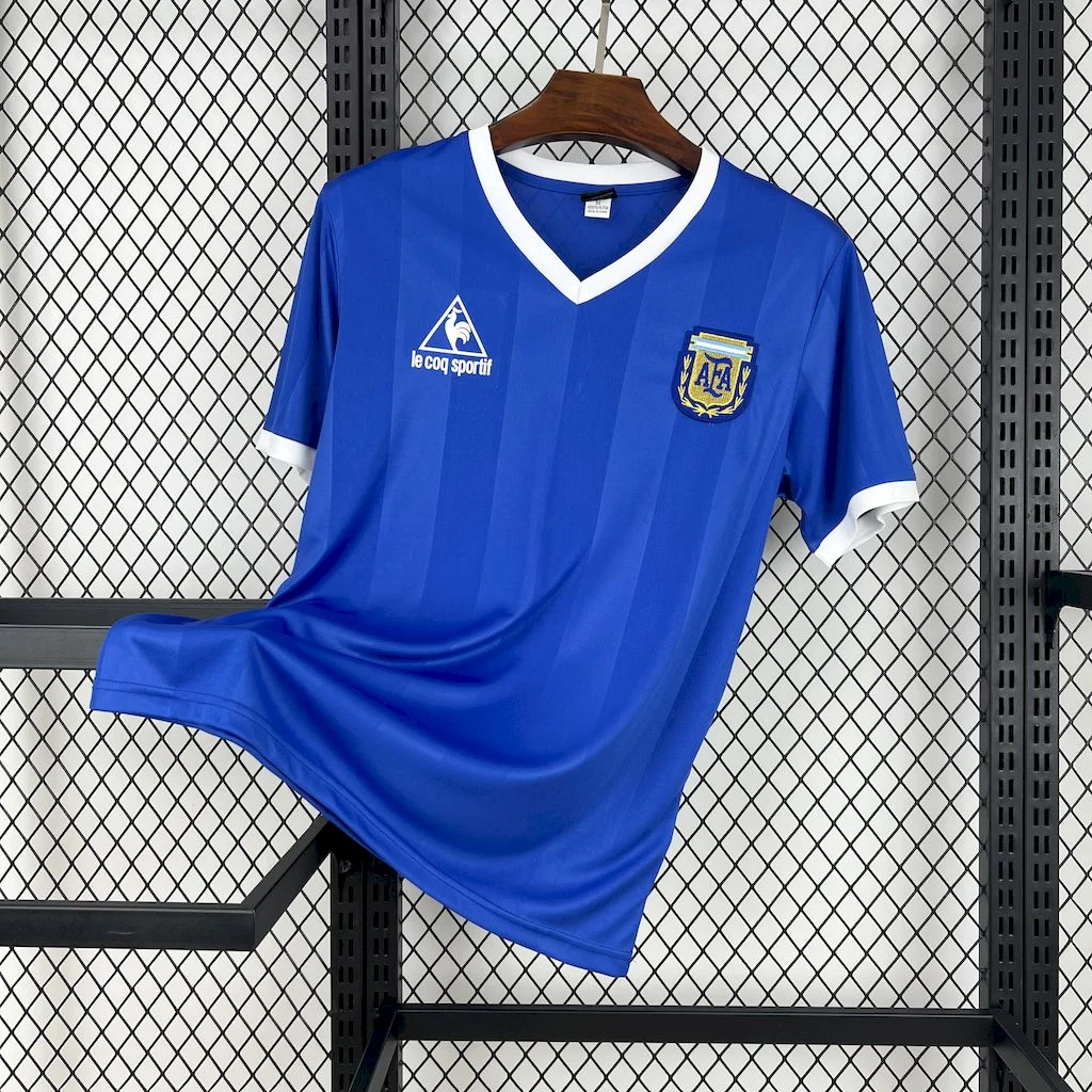 1986 Retro Argentina Away Football Shirt