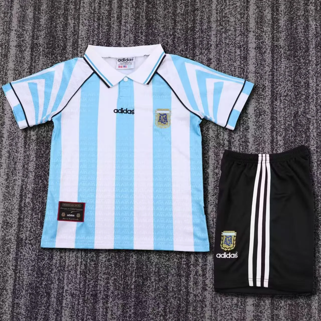 1996 Argentina Home Football Shirt Kids Size