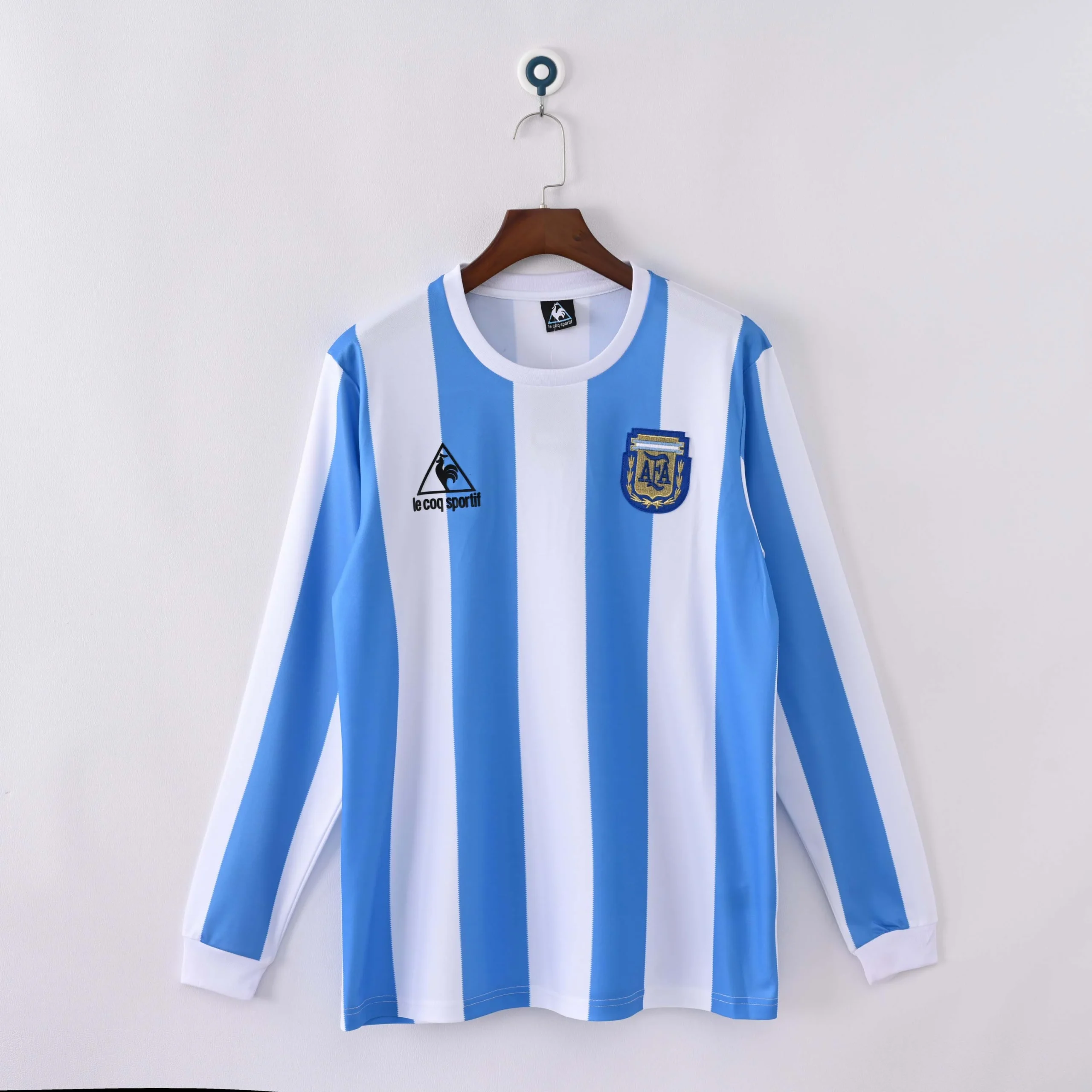 1986 Retro Long Sleeve Argentina Home Football Shirt