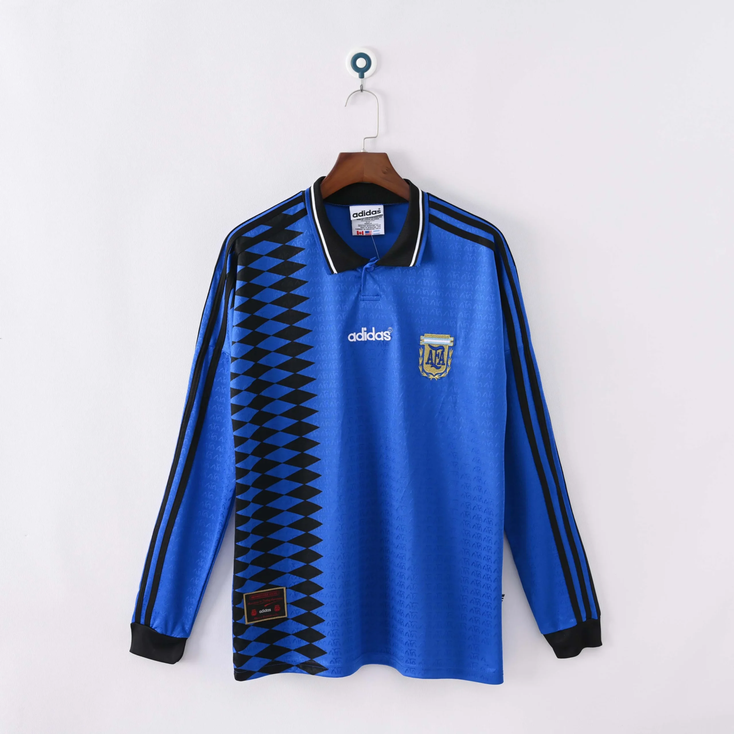 1994 Retro Long Sleeve Argentina Away Football Shirt