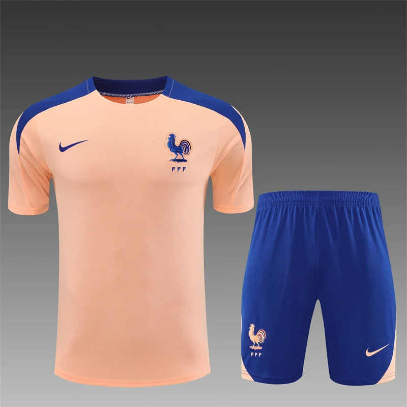 2025/2026 France Training Wear Pink Set Shirt